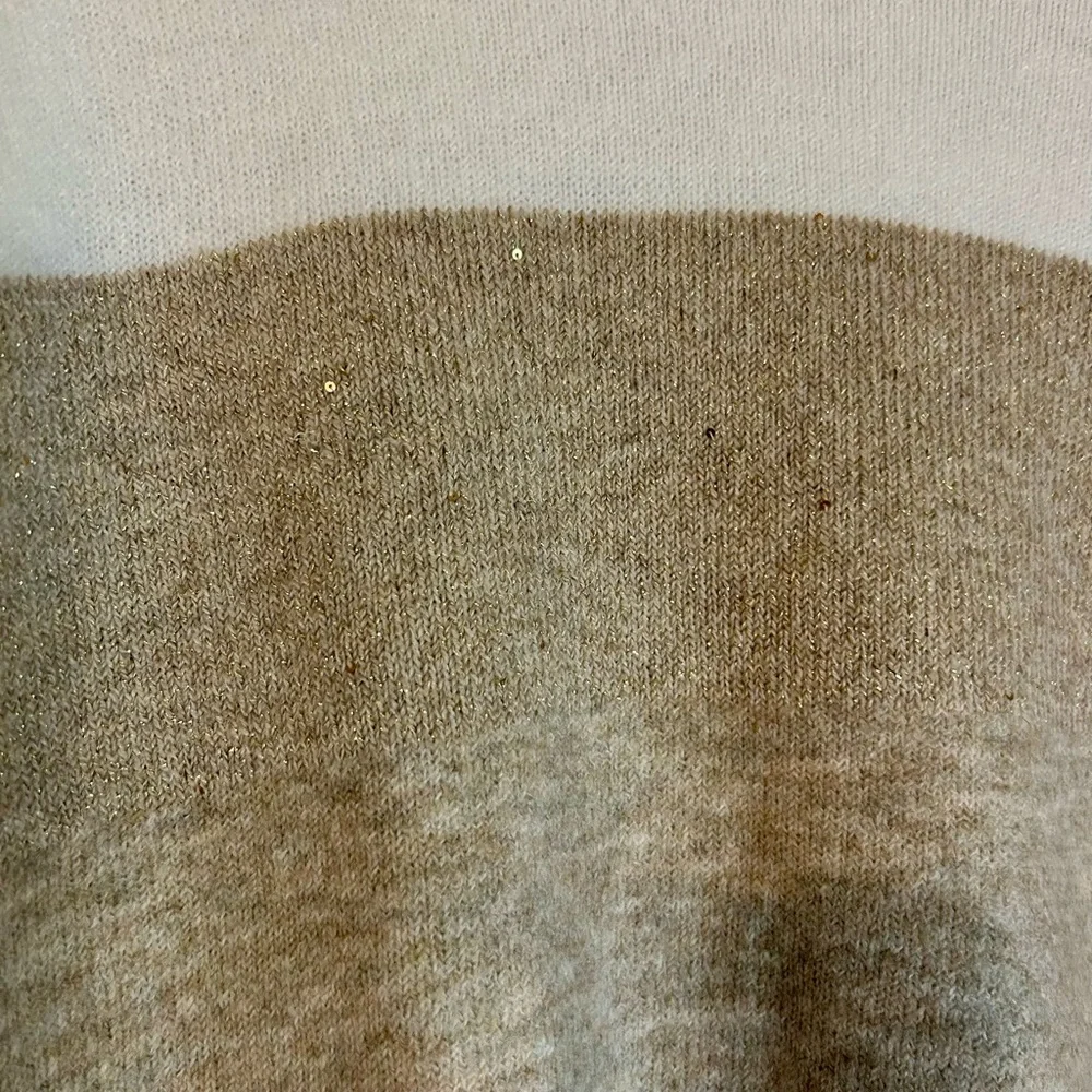 NWT Vince Camuto Women’s White and Tan Cowl Neck Sweater Sz 3X - Picture 7 of 8